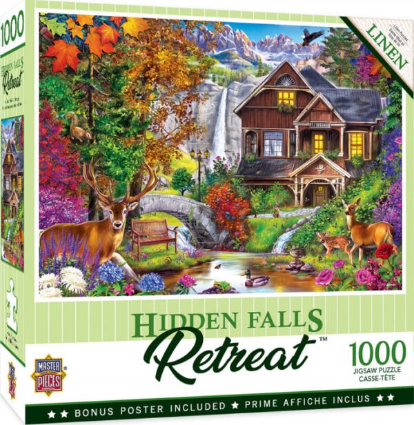 Retreat - Hidden Falls 1000 Piece Puzzle - Masterpieces