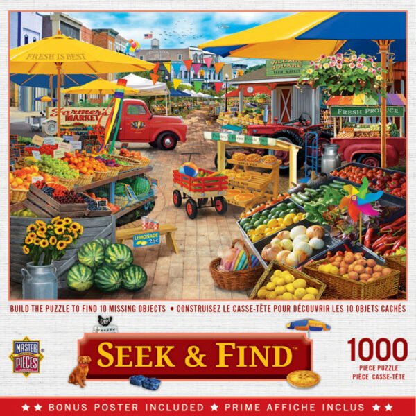 Seek & Find - Market Square 1000 Piece Puzzle - Masterpieces