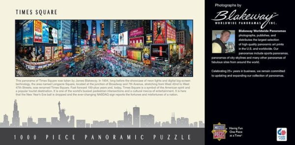 Times Square New York 1000 Piece Panoramic Puzzle - Masterpieces