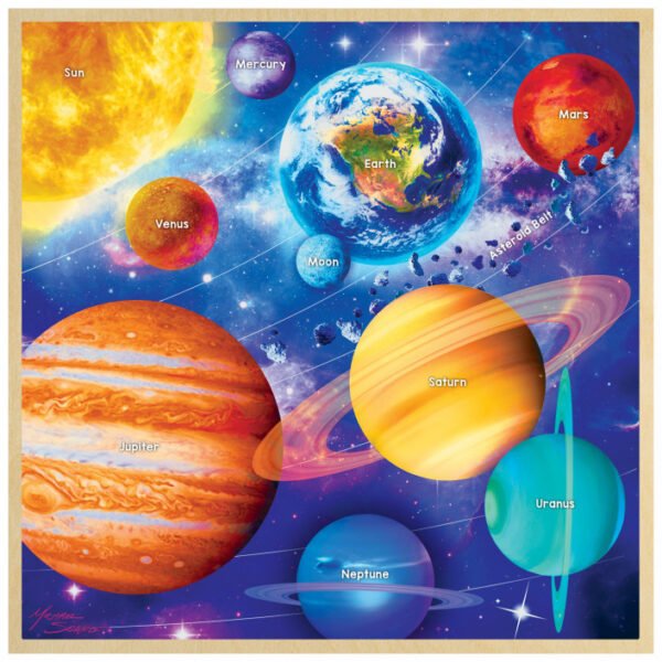 Wood Fun Facts Solar system 48 Piece Puzzle - Masterpieces