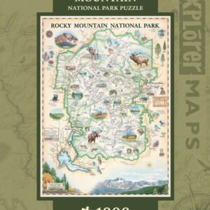 Xplorer Maps - Rocky Mountain National Park 1000 Piece Puzzle - Masterpieces
