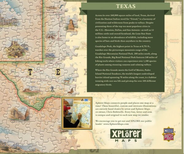 Xplorer Maps - Texas 1000 Piece Puzzle - Masterpieces