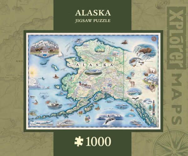 Xplorers Map - Alaska 1000 Piece Puzzle - Masterpieces