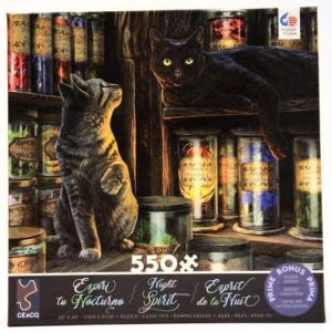 Night Spirit - Two Cats 550 Piece Puzzle - Ceaco