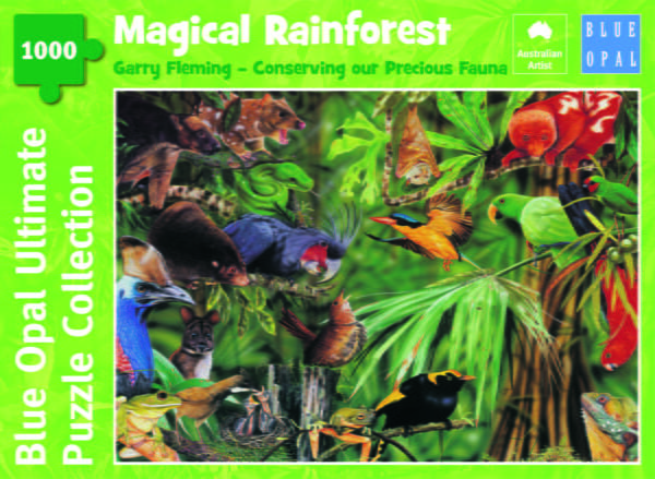 Garry Fleming - Magical Rainforest 1000 Piece Puzzle - Blue Opal