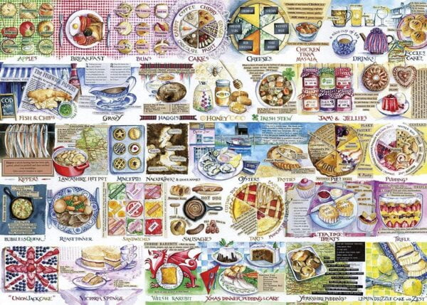 Pork Pies and Puddings 1000 Piece Puzzle - Gibsons
