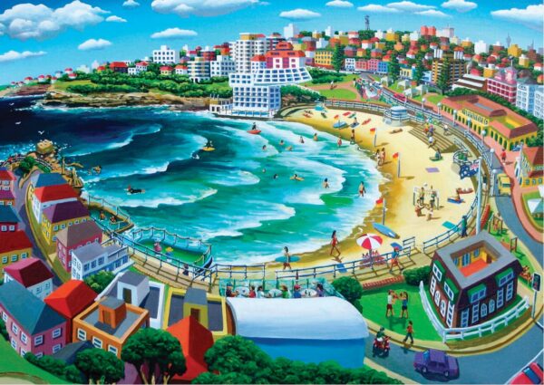 Stephen Evans - Bondi Beach 1000 Piece Puzzle - Blue Opal