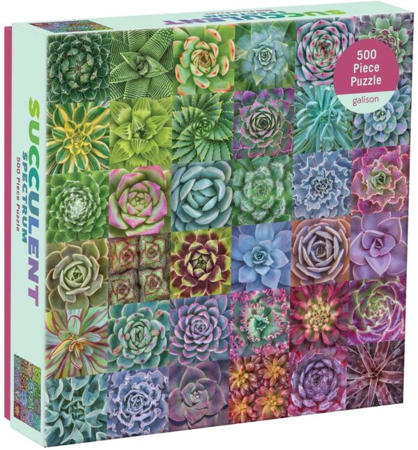 Succulent Spectrum 500 Piece Jigsaw Puzzle - Galison