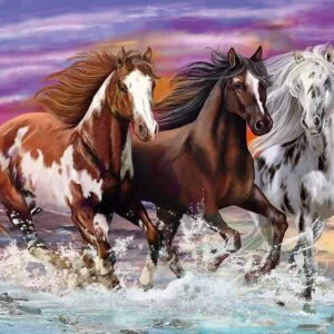 Trio of Wild Horses 200 Piece Puzzle - Schmidt