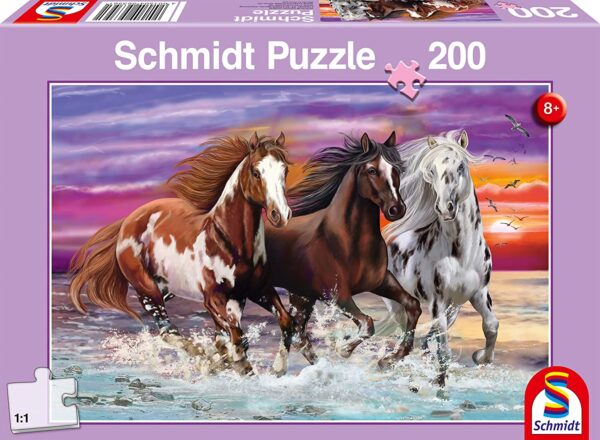 Trio of Wild Horses 200 Piece Puzzle - Schmidt