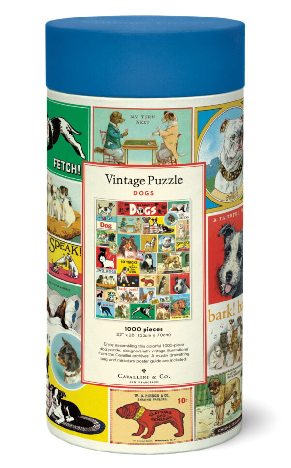 Vintage Puzzle - Dogs 1000 Piece Puzzle - Cavallini & Co