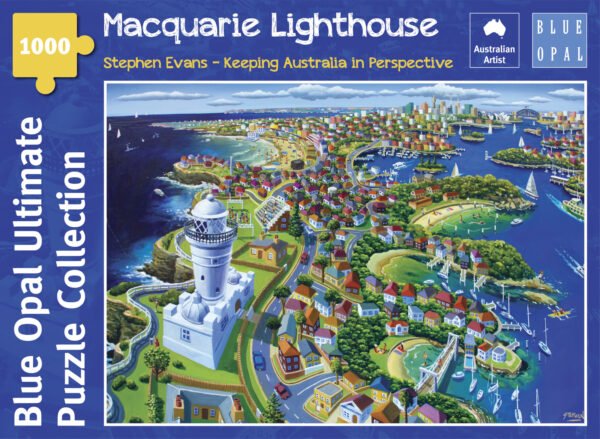 Macquarie Lighthouse 1000 Piece Puzzle - Blue Opal