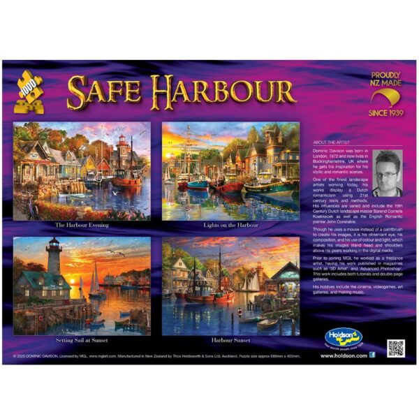 Safe Harbour - Lights on the Harbour 1000 Piece Jigsaw Puzzle - Holdson