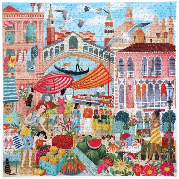Venice Open Market 1000 Piece Jigsaw Puzzle - eeBoo