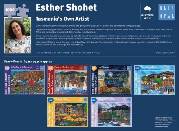 Esther Shohet - Wooby's Lane 1000 Piece Puzzle - Blue Opal