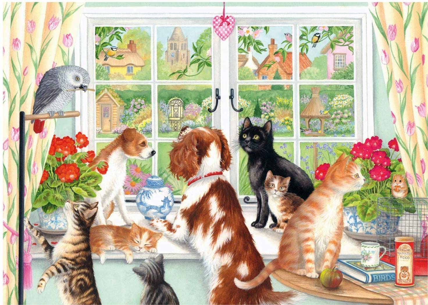 Gibsons Animals at Home 2 x 1000 Piece Jigsaw Puzzles multi Pack