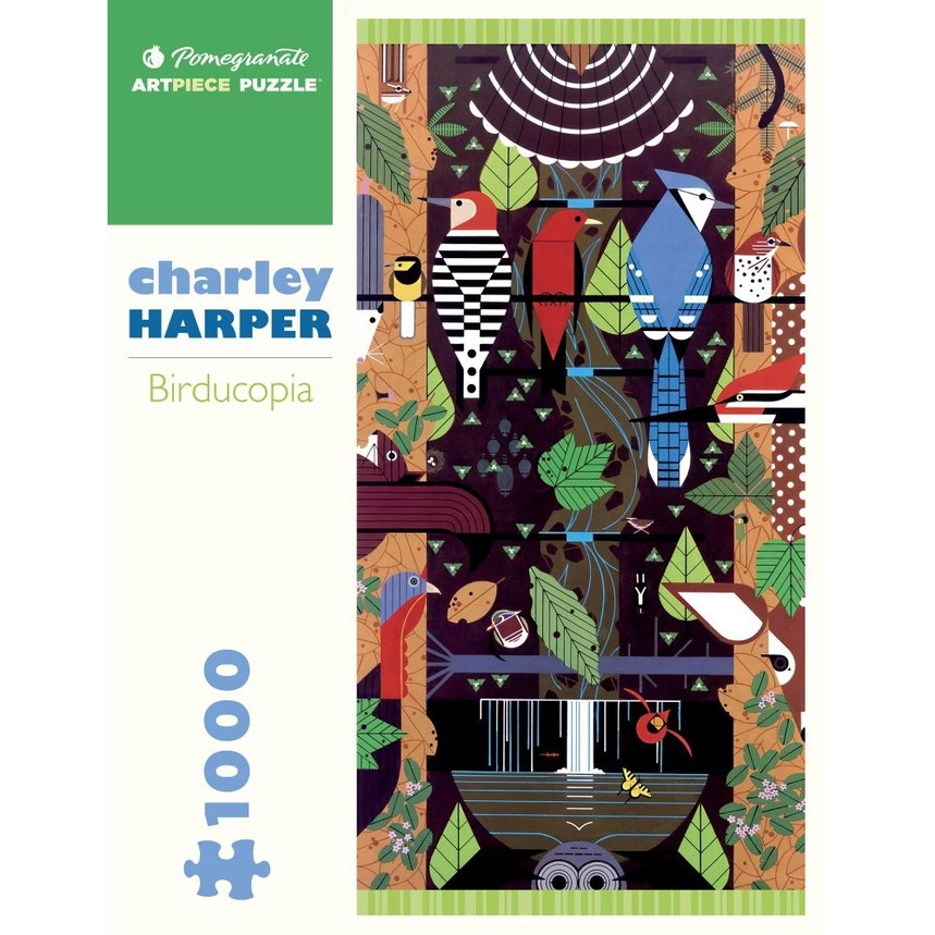 Pomegranate - Charley Harper - Birducopia 1000 Piece Puzzle - Image 2