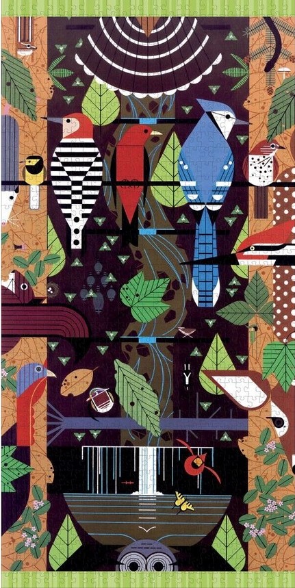 Pomegranate - Charley Harper - Birducopia 1000 Piece Puzzle