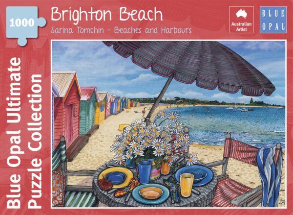 Brighton Beach 1000 Piece Jigsaw Puzzle - Blue Opal