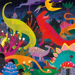 Glow in the Dark - Dinos Illuminated 500 Piece Puzzle - Mudpuppy