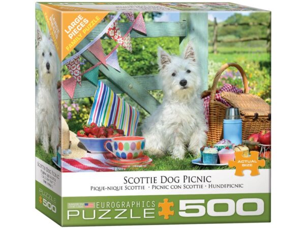 Scottie Dog Picnic 500 Large Piece Puzzle - Eurographics