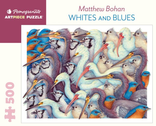 Whites and Blues 500 Piece Puzzle - Pomegranate