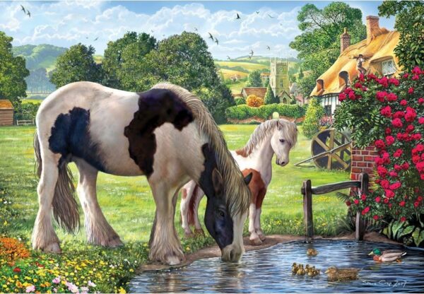 Gallery 7 - Hadlow Mare & Foal 300 XL Piece Puzzle - Holdson
