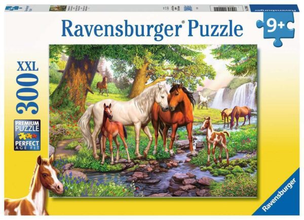 Horses by the Stream 300 XXL Piece Jigsaw Puzzle - Ravensburger