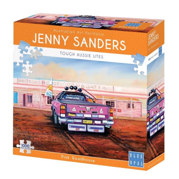 Jenny Sanders - Pink Roadhouse 1000 Piece Puzzle - Blue Opal
