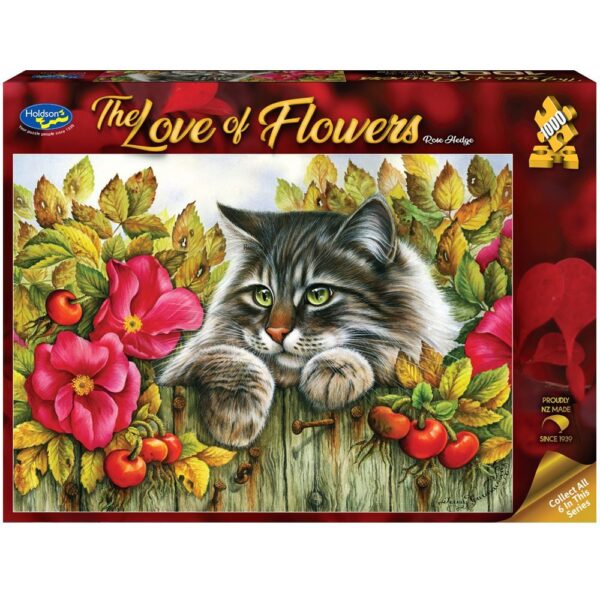 The love of Flowers - Rose Hedge 1000 Piece Puzzle - Holdson
