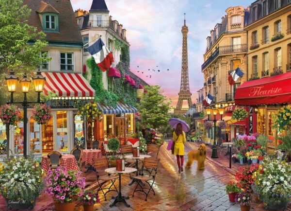 Flowers in Paris 1000 Piece Puzzle - Clementoni