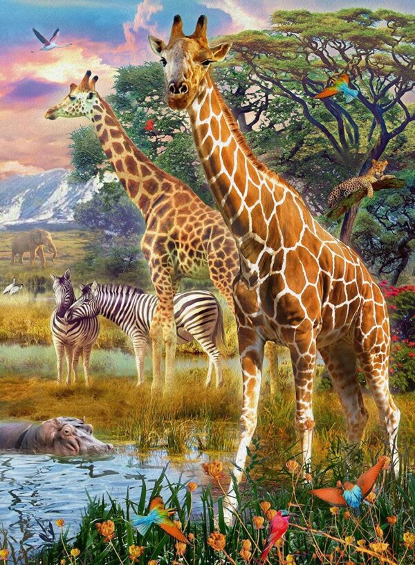 Giraffes in Africa 150 Piece Puzzle - Ravensburger