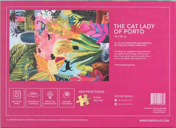 The Cat Lady of Porto 1000 Piece Puzzle - Ro & Co