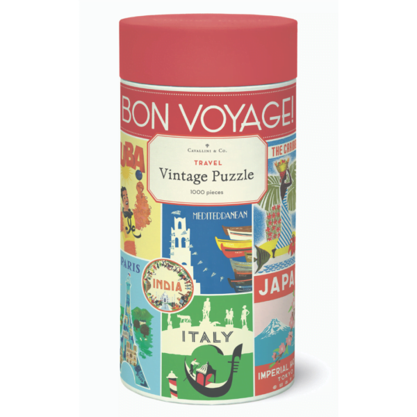 vintage Puzzle - Bon Voyage 1000 Piece - Cavallini & Co