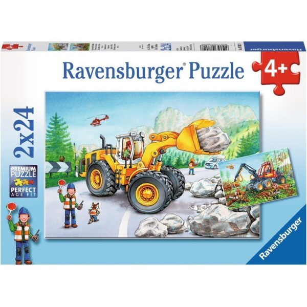 Diggers at Work 2 x 24 Piece Puzzle - Ravensburger
