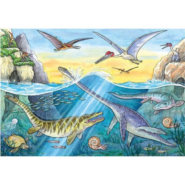 Dinosaurs of Land and Sea 2 x 24 Piece Puzzle - Ravensburger