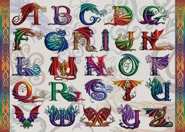 Dragon Alphabet 1000 Piece Puzzle - Ravensburger