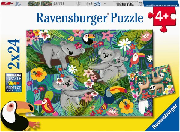 Koalas and Sloths 2 x 24 Piece Puzzle - Ravensburger