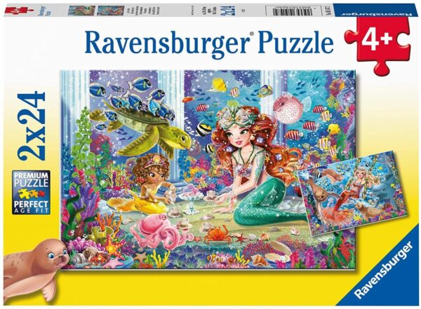 Mermaid Tea Party 2 x 24 Piece Puzzle - Ravensburger