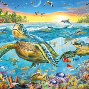 Ravensburger - Swim with Sea Turtles 100 XXL Piece Puzzle