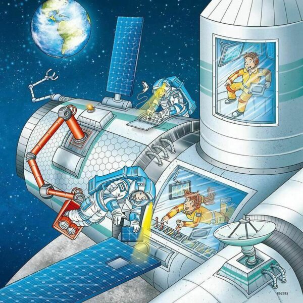 Tom & Mia Go on a Space Mission 3 x 49 Piece Puzzle - Ravensburger