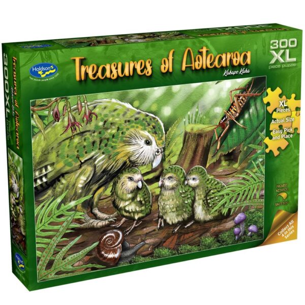 Treasures of Aotearoa - Kakapo Kaha 300 XL Piece Puzzle - Holdson