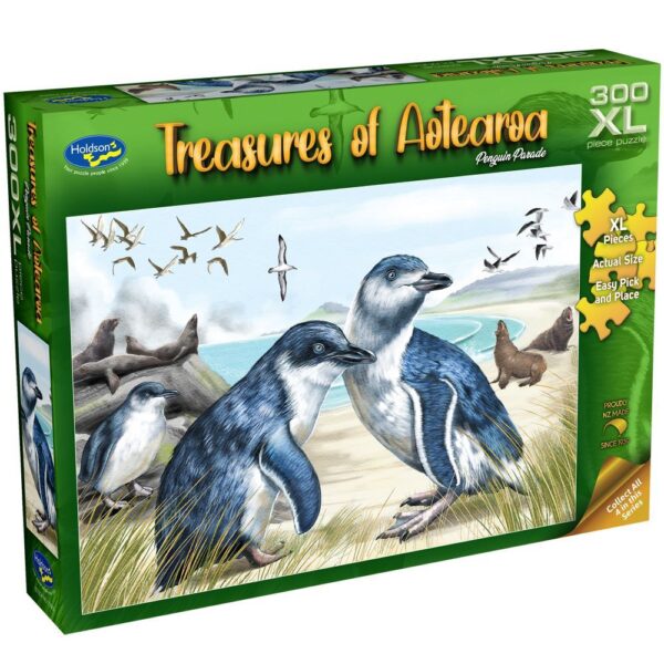 Treasures of Aotearoa- Penguin Parade 300 XL Piece Puzzle - Holdson