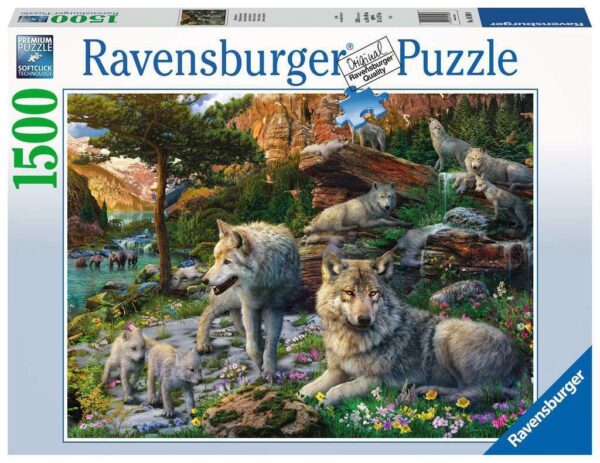 Wolves in Spring 1500 Piece Puzzle - Ravensburger