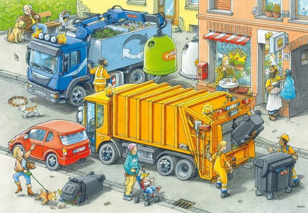 Working Trucks 2 x 24 Piece Puzzle - Ravensburger