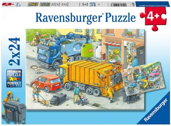 Working Trucks 2 x 24 Piece Puzzle - Ravensburger