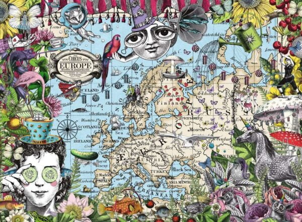 European Map, Quirky Circus 500 piece puzzle - Ravensburger