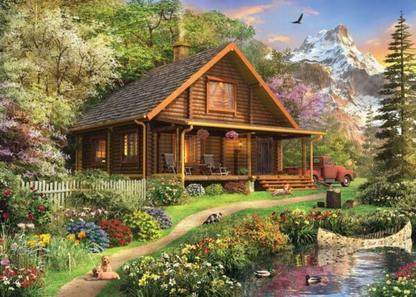 Picture Perfect 7 - Log Cabin Home 1000 Piece Puzzle - Holdson