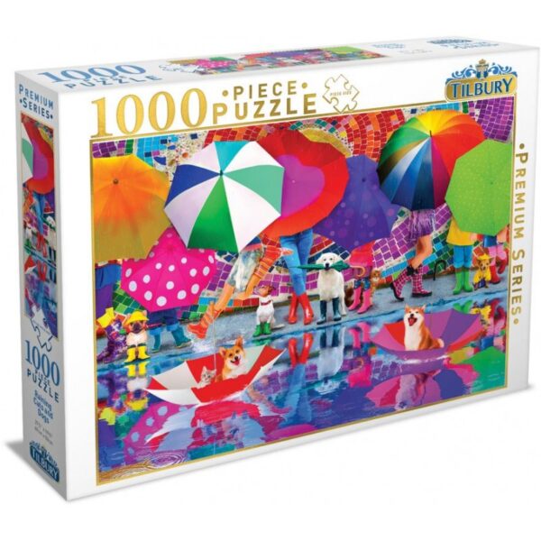 Raining Cats and Dogs 1000 Piece Puzzle - Tilbury