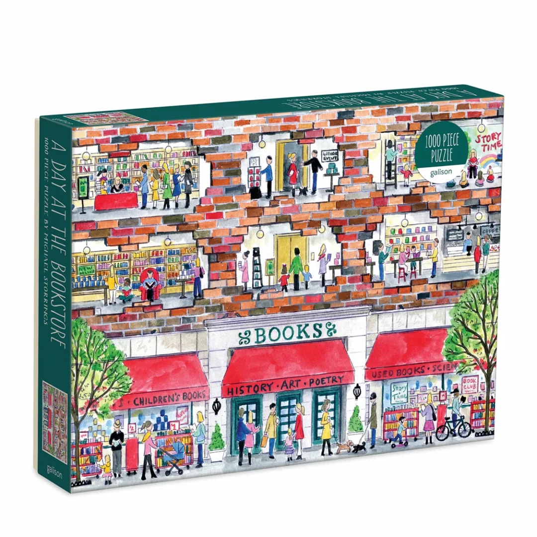 Galsion - Michael Storrings - A Day at the Bookstore 1000 Piece Puzzle - Image 2